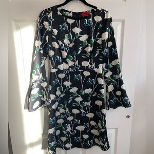 Hugo Boss Black Floral Bell Sleeve Dress